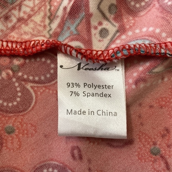 Neesha Red Floral Print Skirt Small Medium Bohemian Paisley Festival - Picture 4 of 4